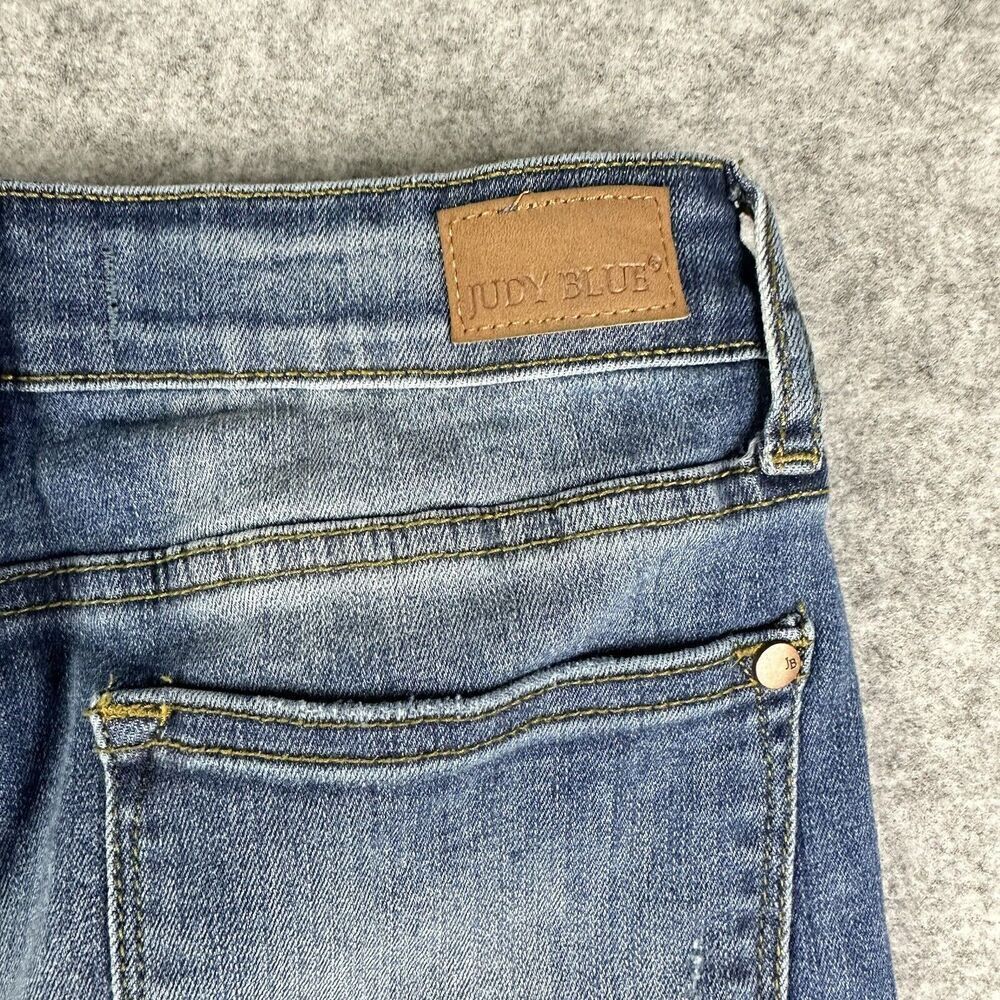 Judy Blue Jeans Womens 28 Distressed Relaxed Fit Dark Wash Everyday Stretch - Picture 7 of 16